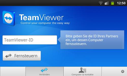 Screenshot TeamViewer Android App (www.teamviewer.com)