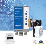 The new AFRISO WaterControl 01 communicates with water sensors installed in rooms and automatically closes the water pipe in the case of leaks. Installation of the complete system is fast and easy. (Photograph: AFRISO)