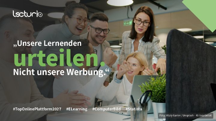 Zum zweiten Mal in Folge: COMPUTER BILD und Statista zeichnen Lecturio als „Top Online-Plattform 2027“ aus