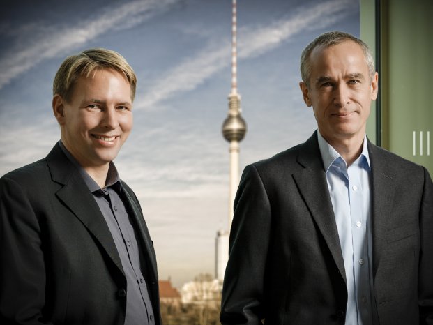 The authors of the Innovation Index 2012, Christoph Burger (right) and Jens Weinmann (left).jpg