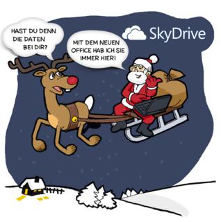 Weihnachtsmann als "Mobile Worker"