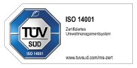 Zentrale Bereiche des FEGA & Schmitt Elektrogroßhandels in Ansbach und Heilsbronn nach ISO 14001 umweltzertifiziert. ©TÜV SÜD