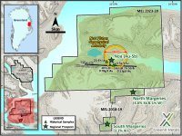 Abbildung 1: Überblick über die Gold- und kritischen Metallvorkommen in Eleonore North.