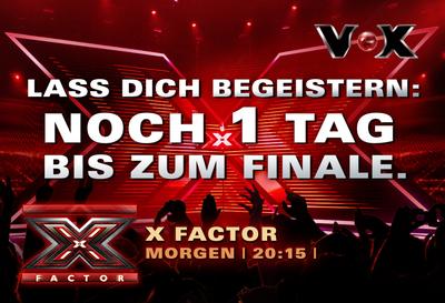 VOX zeigt "X Factor"-Countdown auf digitalen City Light Boards der Wall AG (Copyright "VOX")