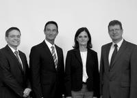 Führungsquartett der Mayser Sicherheitstechnik (v.l.): Thomas Eckmann, Winfried Wanka, Deirdre Duffy-Baumgärtner, Günther Steck