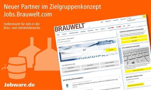 Die Jobbörse Jobware und BRAUWELT® kooperieren