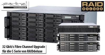 C-Serie von RAIDdeluxe fibert ab sofort mit 32 Gbit/s