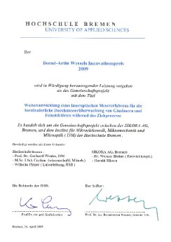 Bernd-Artin Wessels Innovationspreis 2009 - Urkunde.pdf