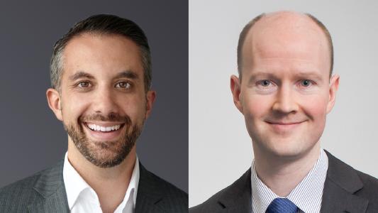 Cyrus Shey von Bregal Milestone (li.) ist stolz auf die Zusammenarbeit mit Antti Nivala (re.) und M-Files