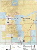Abbildung 1: Übersicht über Lage und Zugang des Wolframprojekts Eagle Point im Hidalgo County, New Mexico, mit Darstellung der Zufahrtsroute vom U.S. Highway 81, der Oberflächenbewirtschaftung, der Grenze der Claims und der geplanten Bohrplattformen