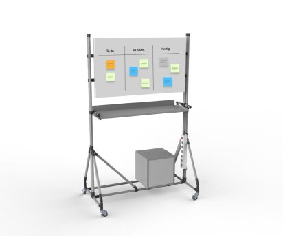 Kanban-Board aus BeeWaTec Rohrstecksystem zur Umsetzung der Kanban-Methode in der Produktion ode.jpg