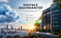 Symbolische Darstellung digitaler Souveränität: Eine Public Cloud steht einer modernen On-Premises-Infrastruktur gegenüber. Datenströme führen zurück in die eigene IT-Umgebung. Im Mittelpunkt stehen Datenhoheit, Infrastrukturhoheit und Zugriffshoheit als Grundlage für mehr Kontrolle, Sicherheit und Unabhängigkeit.