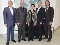 v.l.n.r.: Günther Paul, Dr. Lars Mechold, Ursula Mader, Felix Paul, Patrick Paul