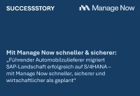 MANAGE NOW - Schneller - sicherer - wirtschaftlicher
