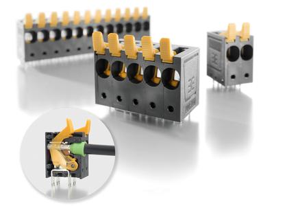 Weidmüller OMNIMATE Power: The Weidmüller LUF 10.00 PCB Terminal with PUSH-IN connection provides secure, efficient device connection for power electronics. Detail: The innovative "Connection Safety Concept" contact system securely connects conductors up to 16 mm2