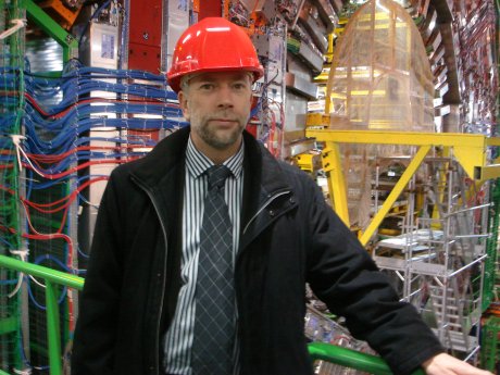 Mike James at CERN CMS.JPG