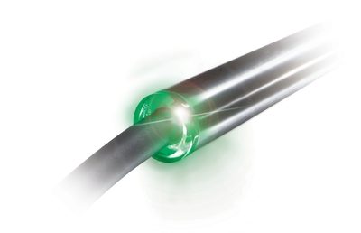 The LED display at the back end of the sensor tube gives users a guaranteed view of the sensor function.