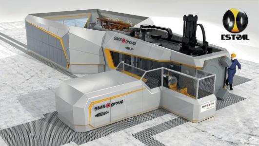 HybrEx®-Strangpresse mit der neuen schallisolierenden Einhausung