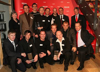 Jury und die für die Endrunde nominierten Architekten feierten Mitte Januar im Büro Hausladen bei München den Beginn der zweiten Phase des VELUX Architekten-Wettbewerbs 09. Foto: VELUX Deutschland GmbH / Stefan Schumacher