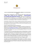 [PDF] Pressemitteilung: Aurania durchschneidet Silber-Zink-Mineralisierung in Loch 3 bei Tiria-Shimpia