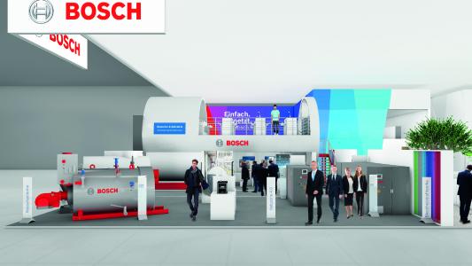 Digital und vernetzt: Smarte Services und effiziente Energielösungen für Gewerbe und Industrie zeigt Bosch auf der ISH Energy 2019.