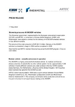 2022-05-17 Slovenia procures 45 BOXER vehicles EN.pdf