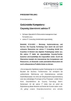22-04-07 Gebündelte Kompetenz - Ceyoniq übernimmt advice IT.pdf
