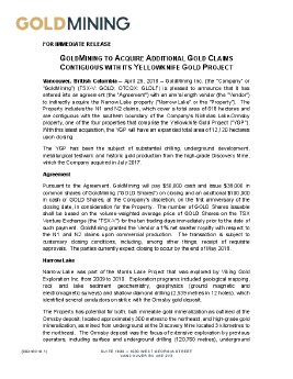 26042018_EN_GoldMining to Acquire Additional Gold Claims Contiguous With Its Yellowknife Go.pdf