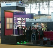 Der Caparol-Gemeinschaftsstandsstand mit dem Lichthersteller Philips unter dem Motto 