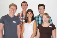 Die CONET-Auszubildenden 2015 (v.l.): Heinrich Thiessen, Lennart Scholand, Laura Ewenz, Tobias Kugelmeier, Ricarda Erdmann - Bildquelle: CONET