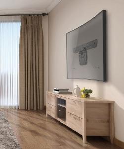 Zur Befestigung von Samsung® QLED™ TVs an der Wand bei geringstem Platzbedarf und Wandabstand