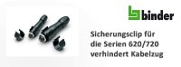 Sicherungsclip der Serien 620/720 verhindert Kabelzug