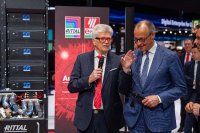 Friedrich Merz appeared visibly impressed during his visit to the Rittal and Eplan stand at the Hannover Messe. Prof. Friedhelm Loh explained: 