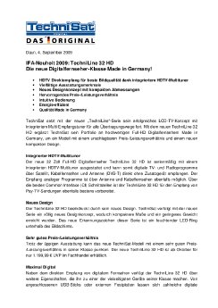 PM_IFA 2009_TechniSat TechniLine 32 HD_Die neue Digitalfernseher-Klasse Made in Germany.pdf