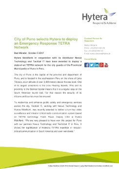 2017-10-06_Hytera TETRA_Public Safety Network for the Municipality of Puno _ENG.pdf