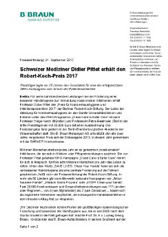 2017_09_21_BBraun_Schweizer Mediziner Didier Pittet erhält den Robert-Koch-Preis 2017.pdf