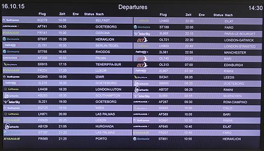 Display “Departues” with SKYport FIDS.