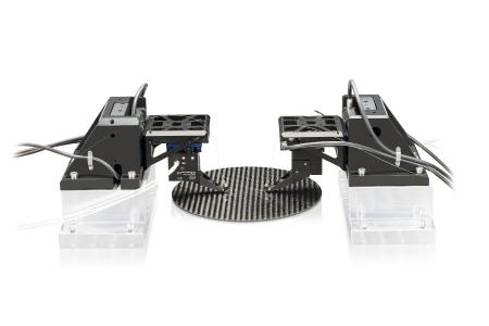 Three-axis alignment system F-712:MA for applications in fiber alignment that do not require rotary motion / Photo: PI