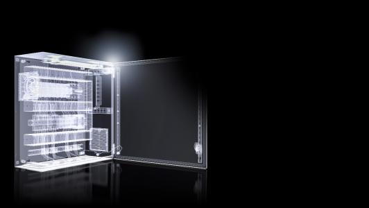 Für alle neu auf den Markt kommenden Systeme, wie die Kompakt-schaltschränke und Kleingehäuse AX und KX oder den Schalt-schrank VX25, stellt das Unternehmen sowohl Eplan Makros als auch 3D-Konstruktionsdaten zur Verfügung (Quelle: Eplan Software & Service GmbH & Co. KG)