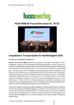 Presseinformation_37_HUSS_VERLAG_Europäischer Transportpreis für Nachhaltigkeit 2026.pdf
