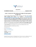 [PDF] Press Release: Vizsla announces the listing of warrants for trading on the TSXV