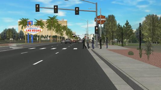 Auf der CES präsentierte Demonstration, basierend auf Pro-SiVIC™. Besucher konnten neue automatische Funktionen, die ins Fahrzeug eingebaut wurden, bei einer "Fahrt" durch Las Vegas erleben
