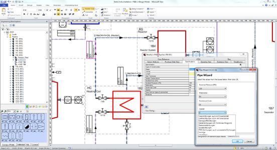 Assistent zur Rohrklassendefinition in Engineering Base, Bild (Aucotec)