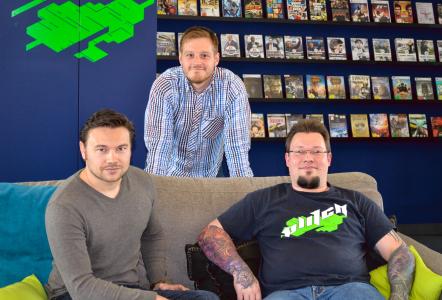 MegaDev Geschäftsführung (v.l.n.r.: Robert Maroschik, CEO + Gründer; Markus Schaal, COO; Christian Jänicke, CTO + Gründer)