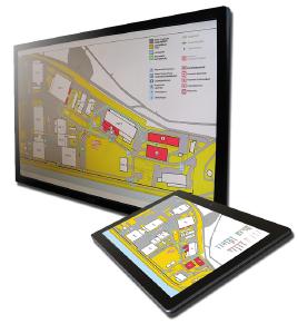 Digitales Brandmeldetableau von re'graph