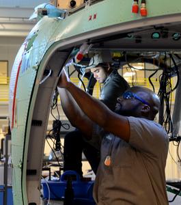 The UH-72A Lakota is manufactured in Columbus, Mississippi, by a workforce that is more than 50 percent military veterans