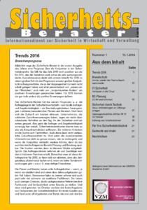 Sicherheits-Berater: Branchentrends 2016