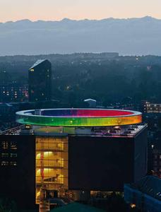 A rainbow over Aarhus