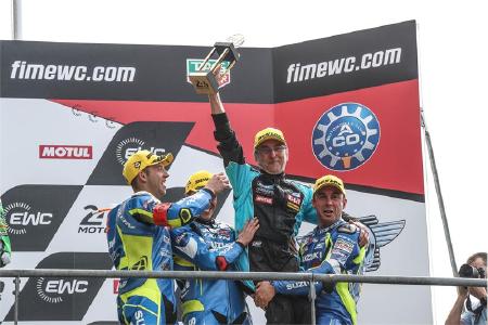 SERT auf dem Podium der 24 Stunden von Le Mans, Foto: David Reygondeau, Good-Shoot.com