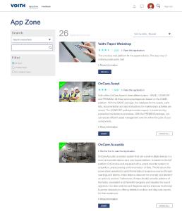 Das Dashboard von MyVoith ist einfach zu benutzen und kann personalisiert werden